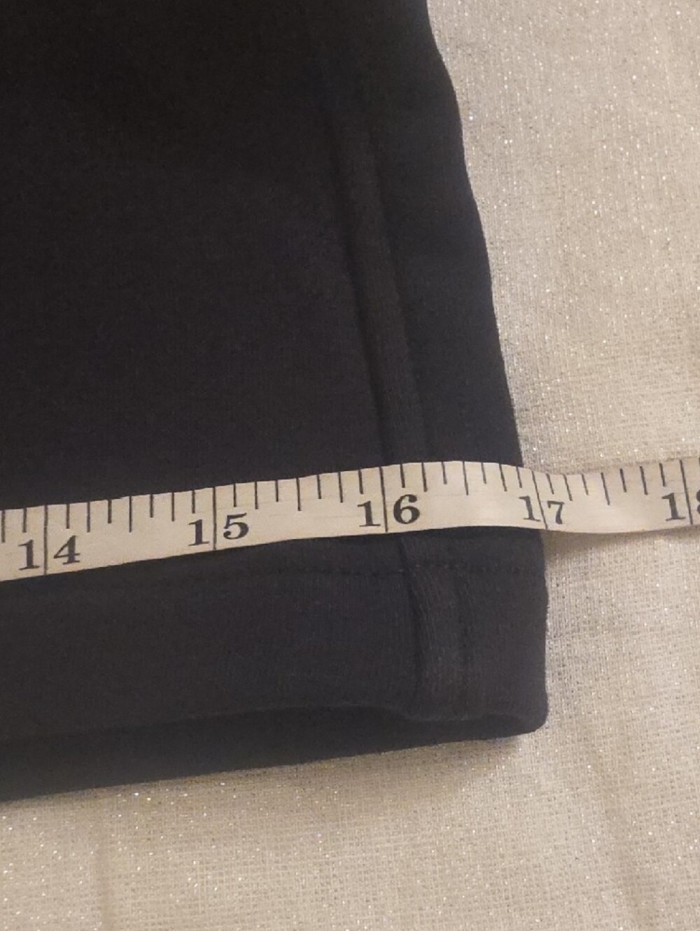 Athleta Black Heavyweight Terry Bermuda Shorts Adjustable Waist Size L - Picture 12 of 14